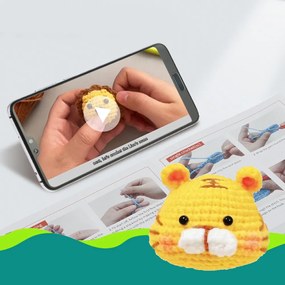 4-dielna háčkovacia sada so zvieratkami pre začiatočníkov