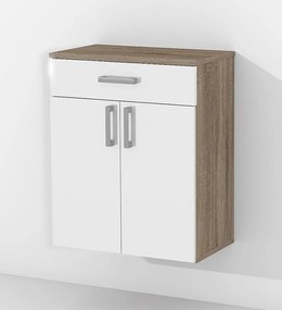 Nabytekmorava Kúpeľňová skrinka K24 farba korpusu: Dub sonoma tmavý, farba dvierok: Dub sonoma tmavý