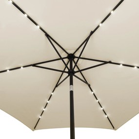 InternetovaZahrada LED slnečník Miami Ø270 cm - béžový