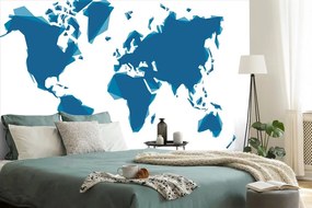 Tapeta modrá abstraktná mapa sveta - 450x300