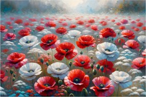 Obraz - Pole vlčích makov (90x60 cm)