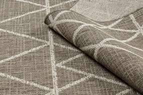 Koberec Šnúrkový SIZAL FLOORLUX 20508 taupe / champagne Trojuholníky