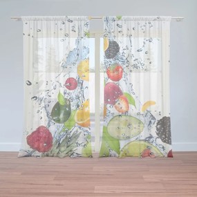 Sablio Záclony Ovocie: 2ks 150x250cm