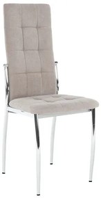 Jedálenská stolička Adora New - hnedá / chróm