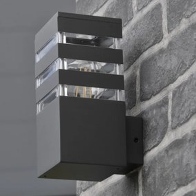 LED RGBW stmievateľné vonkajšie nástenné svietidlo TEKSAS 1xE27/12W/230V IP44 antracit