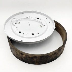 Stropné svietidlo OAK SMOKY 2xE27/15W/230V, pr. 37,5 cm, dub/tmavohnedá