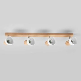 Spot-Light 2224474 - Bodové svietidlo SVENDA 4xE27/60W/230V dub