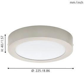 Eglo 78214 - LED stropné svietidlo FUEVA LED/16,5W/230V