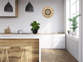Dřevěné nástěnné hodiny Nordic 33 cm dub přírodní/bílé