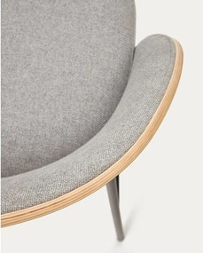 Sivá/v prírodnej farbe barová stolička (výška sedadla 65 cm) Eamy – Kave Home