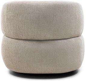 Otočné designové křeslo Rumble světle béžové