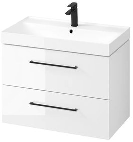 Cersanit Larga, závesná umývadlová skrinka 80cm, biela lesklá, S932-073