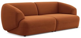 Oranžová zamatová pohovka 232 cm Moana – Makamii