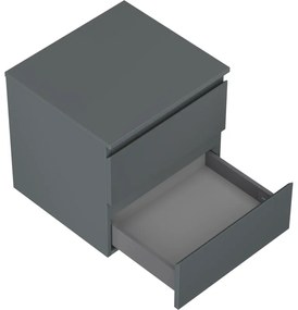 Mexen Orio, kúpeľňová skrinka 50 cm s hornou časťou, 2 zásuvky, grafitová matná, 91A10-05047-2-BFFC66