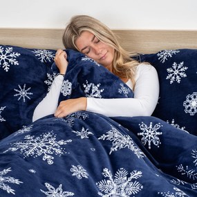 4Home Obliečky mikroflanel Midnight Snowfall, 140 x 220 cm, 70 x 90 cm