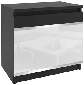 Nočný stolík  Belini čierny / biely  BH SN1/1/B/B/4W/0