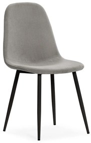 Svetlosivé čalúnené jedálenské stoličky v súprave 4 ks Minka – Marckeric