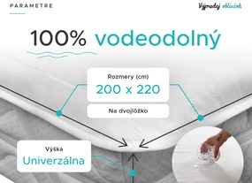 Nepremokavý chránič na matrac PREŠÍVANÝ 200x220 cm
