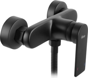 Rea Verso, sprchová batéria s ručnou sprchovou súpravou, čierna matná, REA-B7900