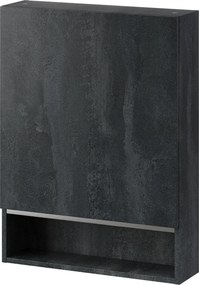 Závěsná koupelnová skříňka Letto 04 60 cm černý beton