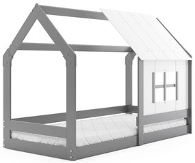 Domčeková posteľ so strieškou DOMČEK 1 160×80 cm grafitová