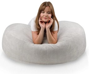 Manšestrový sedací vak Island 420 l – 120 cm – 6 farieb Farba: SZ83 - sv. sivá