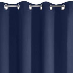 ZATEMŇOVACÍ ZÁVES NA KRÚŽKOCH BLACKOUT 135X250 CM TMAVOMODRÁ