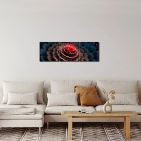Obraz abstrakcie (s hodinami) (90x30 cm)