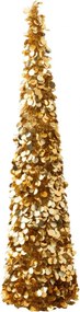 Veľký zlatý lesklý vianočný strom Sparkling L – 24*24*132 cm