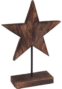Drevená dekorácia Wooden Star, 26 cm