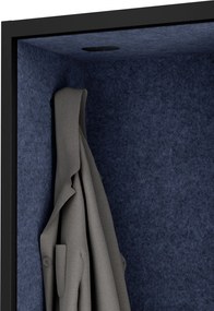 Akustická kabína SALLY MentalBox 600 mm – čierny korpus, tmavomodré sedadlo