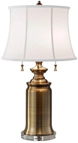Feiss FE-STATEROOM-TL-BB - Stolná lampa STATEROOM 2xE27/60W/230V mosadz