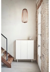 Biela vysoká komoda v dekore duba 95x120 cm Arista – Teulat