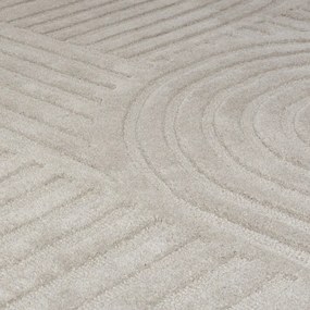 Sivý vlnený koberec Flair Rugs Zen Garden, 120 x 170 cm