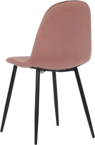Jedálenská stolička zamatová, ružová CT-971 PINK4