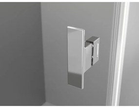 Mexen Mist-B, 1-krídlový výklopný sprchový kút 100 x 75 cm, číre sklo, chrómový profil, 8A2T-100-075-01-00