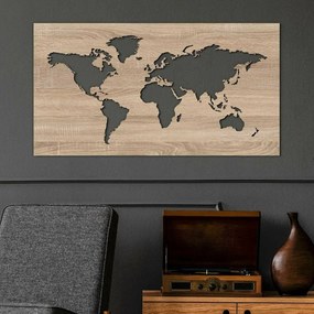 DUBLEZ | Drevená mapa sveta na stenu - obraz