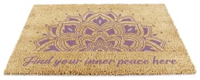 Rohožka z kokosového vlákna 40x60 cm Find Your Inner Peace – Artsy Doormats