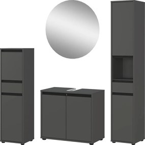 Antracitová kúpeľňová zostava Lemont – Germania