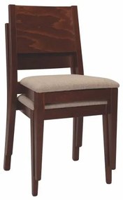 Stima stohovatelná stolička ALEX s čalúneným sedákom Látka: BEKY LUX bordo 68, Odtieň / morenie: Tmavě hnědá
