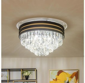 Brilagi - LED krištáľové stropné svietidlo VELURE 5xE14/40W/230V čierne BG-C0525-05A-P7D7