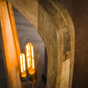Stojaca lampa 72-95 Bray 3L Drevo Mango  - Komfort-nábytok