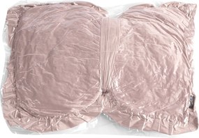 DEKORAČNÝ VANKÚŠ KOKARDA2 45X55 CM PUDROVÁ