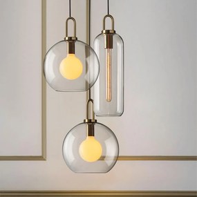 Toolight - Závesné svietidlo zo skla 1xE27 60W APP442-CP, zlatá, OSW-05636