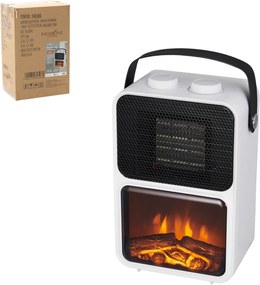 ELEKTRICKÝ KRB – IMITÁCIA PLAMEŇA – BIELY – 13,5 x 21 x 36 CM – 600/1200 W