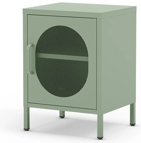Kovový nočný stolík v mentolovej farbe Diora – Marckeric