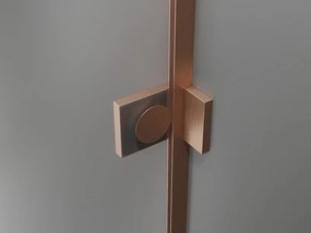 Mexen Lunar, 2-krídlová vaňová zástena ľavá 90 x 150 cm, číre sklo, medená matná, 897-090-100-65-00-L
