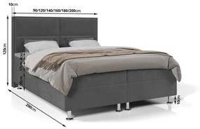 ČALÚNENÁ POSTEĽ S MATRACOM STEFANY 140X200