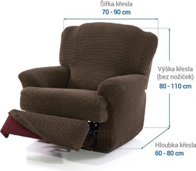 Super strečové poťahy NIAGARA tabaková relaxačné kreslo (š. 70 - 90 cm)