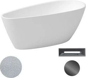 Besco Akrylátová voľne stojaca vaňa Goya A-line Glam S 160x73 (170x80) BESCO-Typ výpuste: Click-Clack s prepadom, čierna, BESCO-Rozmery: 160x73, BESC…